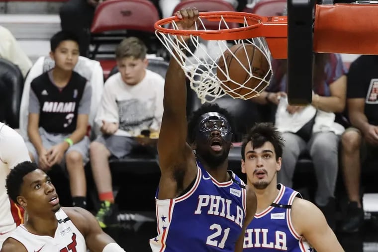 Sixers center Joel Embiid played 71 games (regular season and playoffs combined) and was dominant at times.