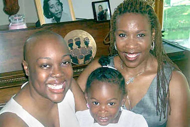 Kerri Marie Conner (left), daughter Madison, and mother Anita T. Conner, at home.