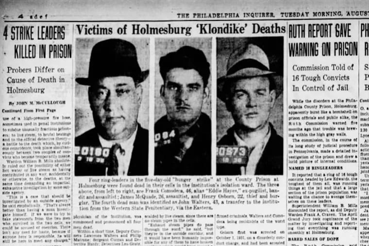 A news clipping from the Philadelphia Inquirer on Aug. 23, 1938, on the Klondike "bake-oven" deaths.