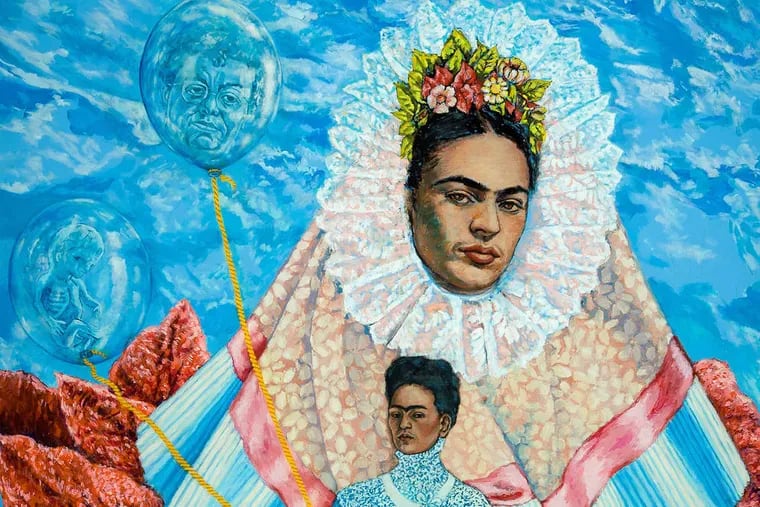 &quot;Frida Kahlo&quot; by Shirley Gorelick, a 1976 painting in the Sister Chapel at the Rowan University Art Gallery.