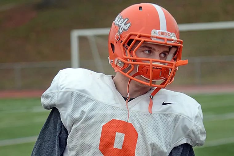 Cherokee's Jess Streb at practice December 3, 2014 for the SJ 5 title
game. (Tom Gralish/Staff Photographer)