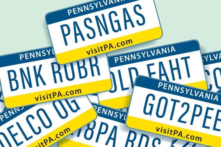 Vanity license plates rejected by PennDot (that we can show you here) include "PASNGAS," "BNKROBR," and "DELCO OG."