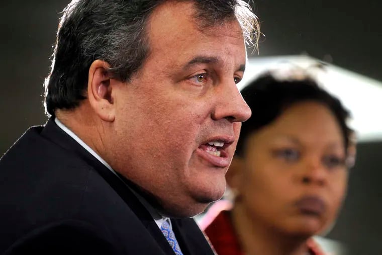 Gov. Christie announces the "intervention," with Camden Mayor Dana L. Redd. He did not call it a "takeover," but a "partnership" with the community and local Democrats.