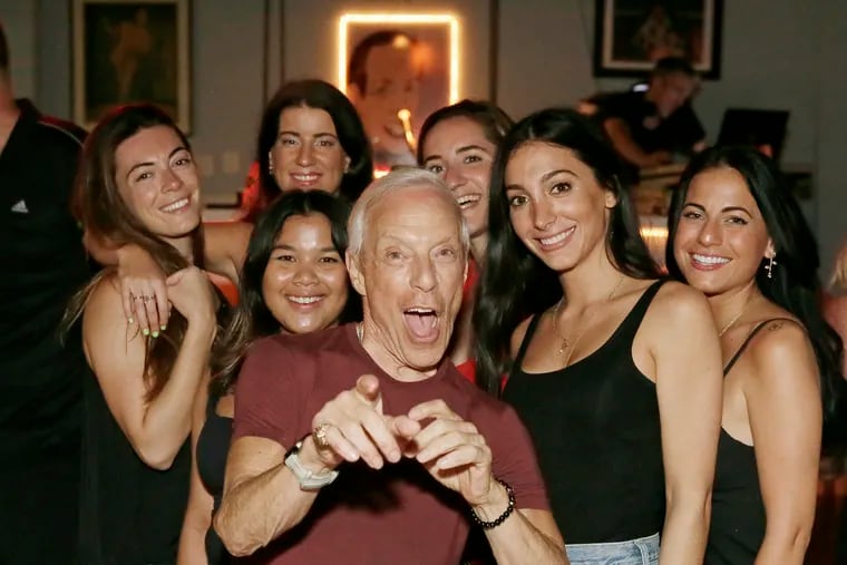 Jerry Blavat dances with the ladies at Memories in Margate in 2018.