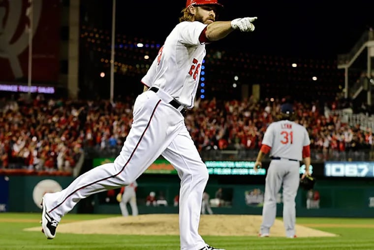Former Phillies fan favorite Jayson Werth helped spark the Nationals to the National League East division title last year. (Alex Brandon/AP file photo)