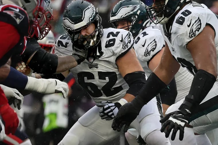 Jason Kelce's start at center Sunday against the Jets set an Eagles record.