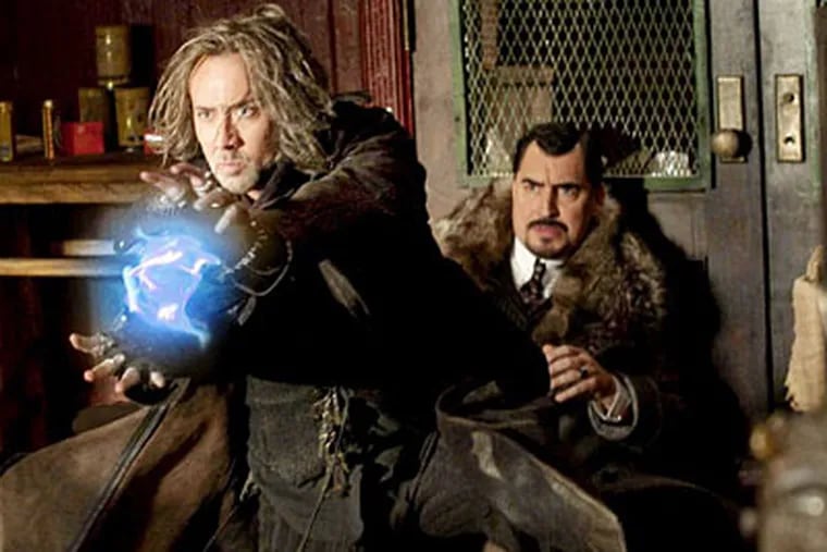 Nicolas Cage (left) and Alfred Molina star in "The Sorcerer's Apprentice."
