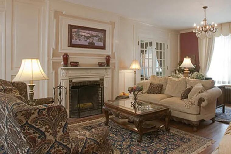 The formal living room of Trish and Bill Weldon's Collingswood home. (Akira Suwa / Staff Photographer )