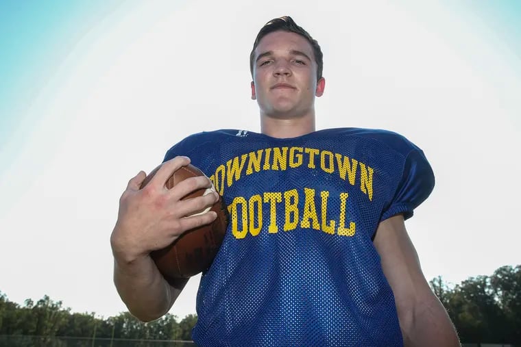 Downingtown East High's Spencer Uggla, the senior class president, is a standout linebacker and running back for the undefeated Cougars.