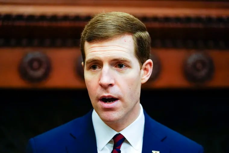 U.S. Rep. Conor Lamb, a Democratic candidate for Senate in Pennsylvania, appears at Philadelphia City Hall in January.
