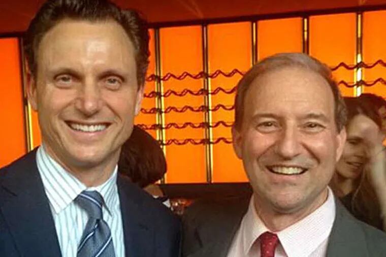 Actor Tony Goldwyn (left) and Marc Bookman, director of Atlantic Center for Capital Representation, in town tomorrow.