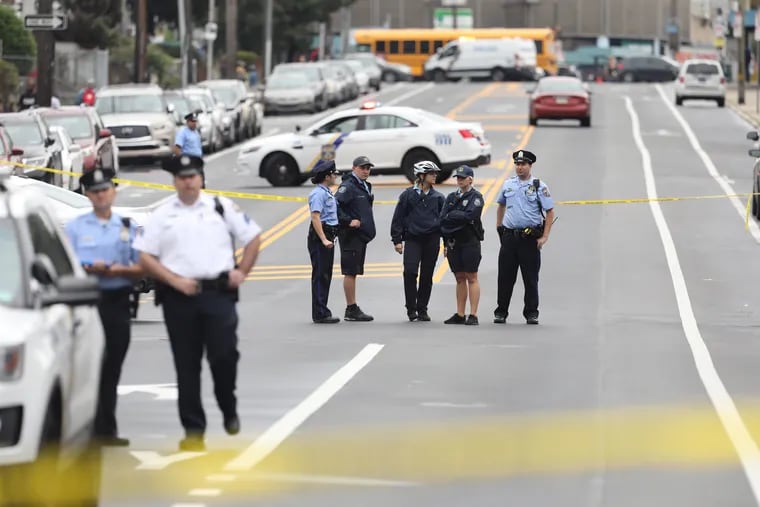 Philadelphia police investigate a shooting near Central High School that left a 17-year-old girl, who is a junior at the school, with a gunshot wound to the shoulder.