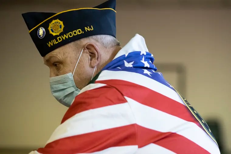 American Legion Post 184 in Wildwood held their annual Memorial Day ceremony on Monday, May 25, 2020, however, only a small audience was permitted.  The ceremony was live-streamed through Facebook .  Post Commander Harry Weimer sits after speaking. He served in Vietnam.