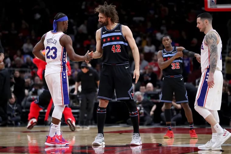 " We got away from what we said we were going to do, and, once again, the opposing team did their job," Jimmy Butler said of the 76ers' loss to the Bulls in Chicago.