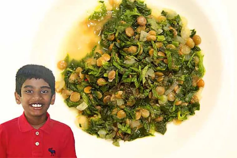 Ganesh Selvakumar of Broomall won the Pennsylvania division of the Healthy Lunchtime Challenge with his recipe for Spinach-Lentil Soup with Mint Chutney, a vegan recipe. (Photos c/o Epicurious)