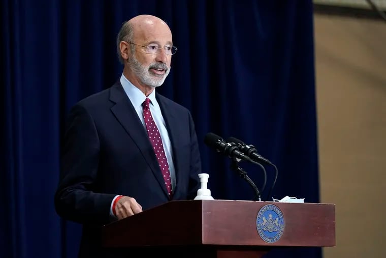 Pennsylvania Gov. Tom Wolf speaks during a news conference in November 2020.