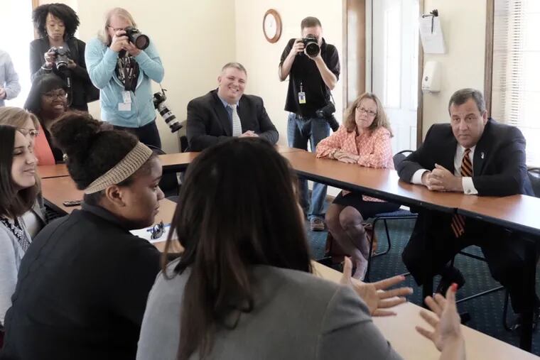 During Wednesday’s visit to Robins’ Nest in Glassboro, Gov. Christie listened to participants of the center’s “Keeping Families Together” program during a roundtable discussion.