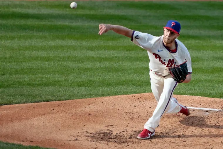 Zack Wheeler allowed just one hit and one baserunner while striking out 10 during the Phillies' 4-0 win over the Atlanta Braves Saturday at Citizens Bank Park.