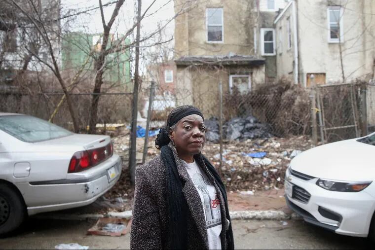 Vandella Goodman stands for a picture on West Seybert Street in North Central Philadelphia on Friday, Feb. 16 2018.