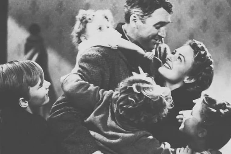 James Stewart and Donna Reed in Frank Capra’s post-war holiday story “It’s a Wonderful Life.”