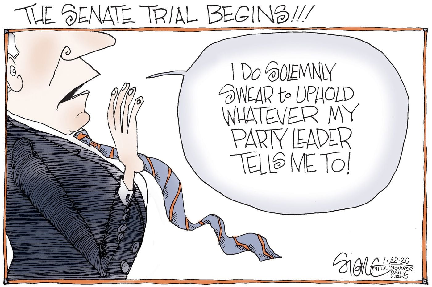 Political Cartoon: Follow the leaders in Senate impeachment trial