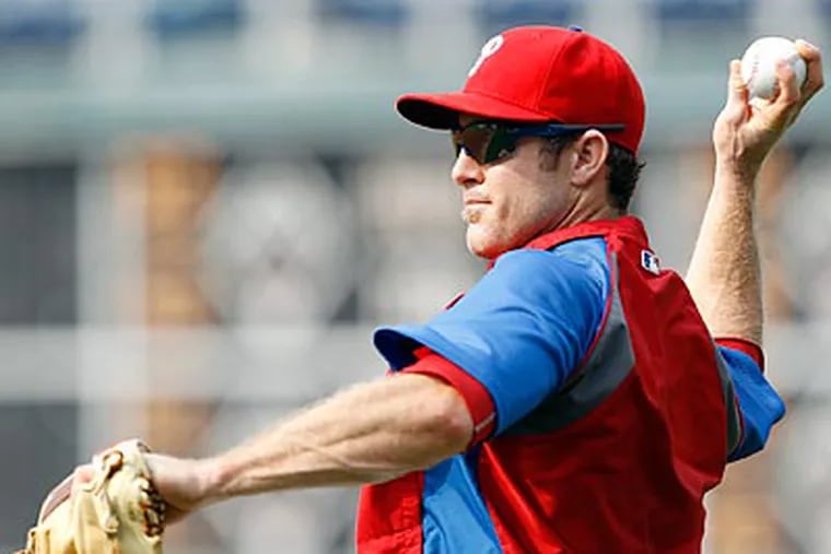 Chase Utley made his season debut in the Phillies' 10-3 win over the Reds Monday night. (Yong Kim/Staff Photographer)