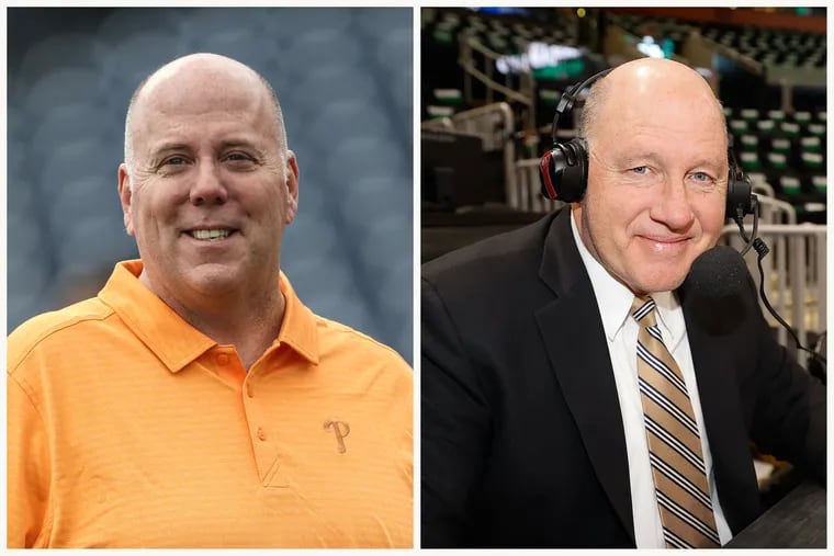 Phillies broadcaster Tom McCarthy and Sixers radio play-by-play announcer Tom McGinnis