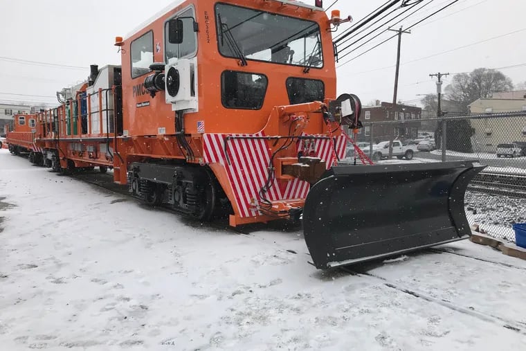 SEPTA has acquired a new track vehicle that can clear snow and handle other work on the Norristown High Speed Line, which suffers more than most in winter storms.