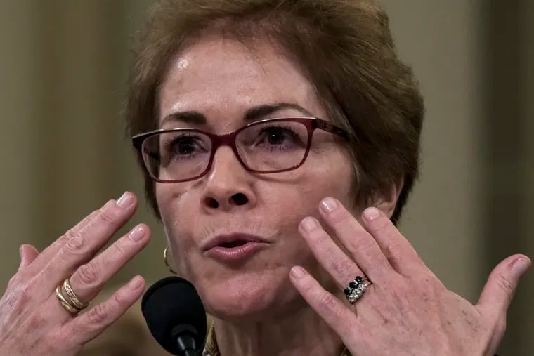 Former ambassador to Ukraine Marie Yovanovitch describes color draining from her face during testimony for the impeachment inquiry of President Donald Trump in Washington, D.C., on Friday.