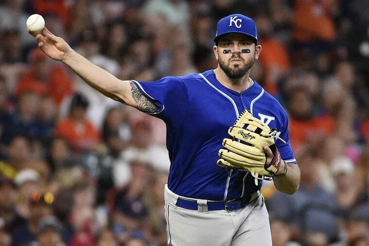 Mike Moustakas is on a last-place team and might be interested in making a run to the playoffs with the Phils.