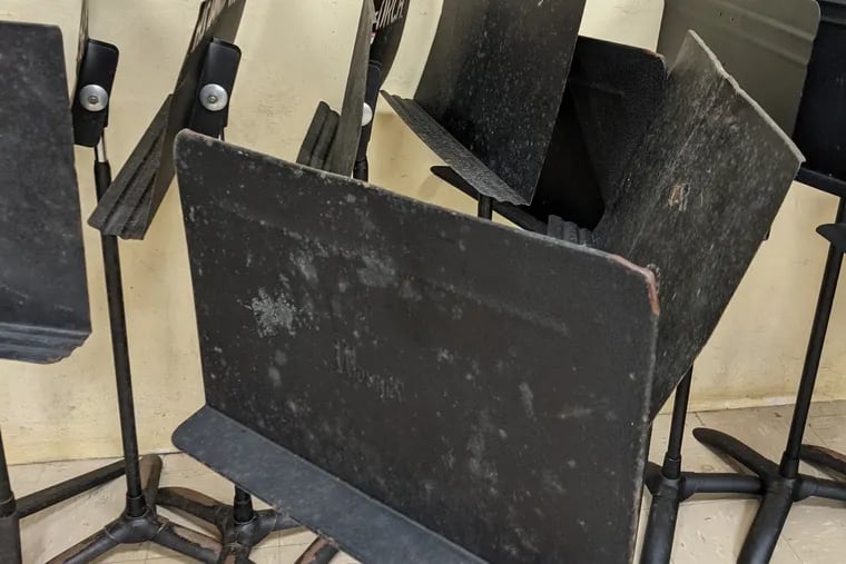 Photos of music stands at Frankford High School taken by a Frankford teacher.