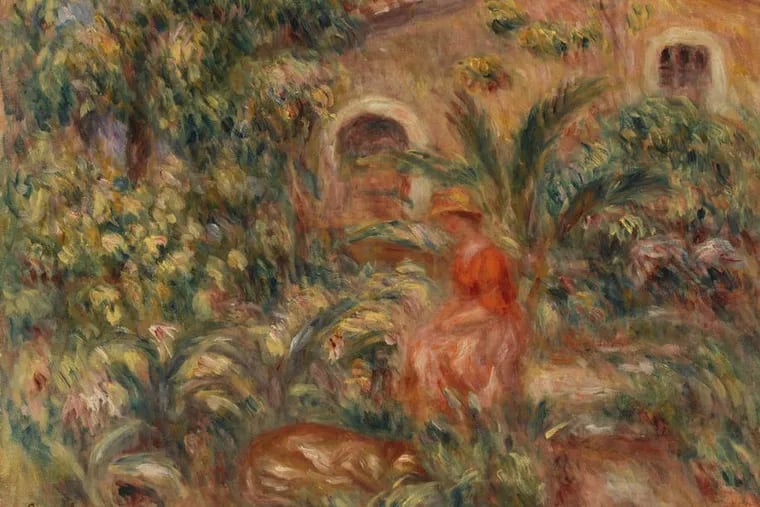 Detail from Renoir’s “Landscape with Woman and Dog,.”