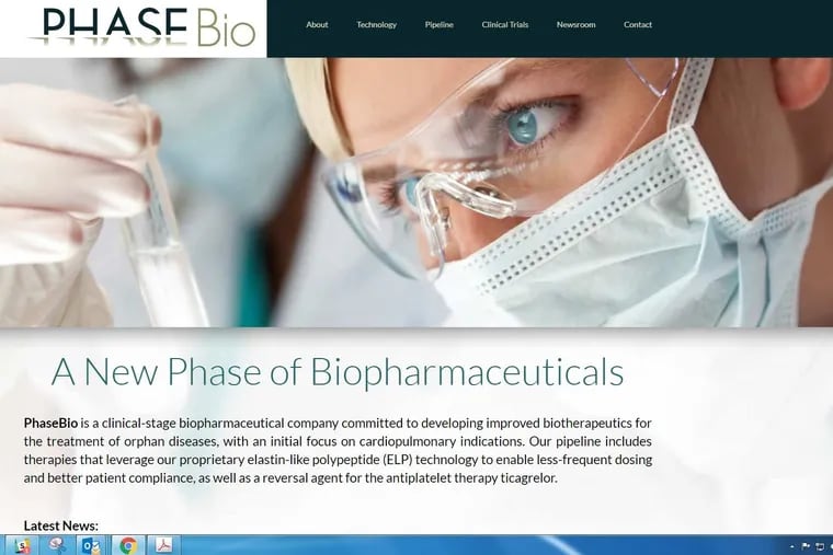 PhaseBio's web site.