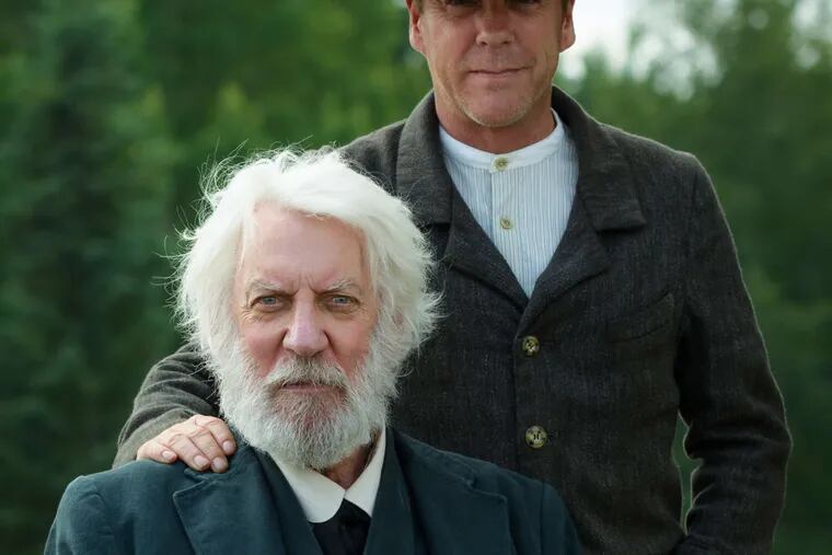 Donald Sutherland and Kiefer Sutherland star in &quot;Forsaken,&quot; Kiefer as a gunslinger in crisis and Donald as his preacher father.