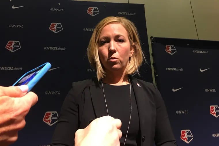 Amanda Duffy, the National Women's Soccer League's managing director since she was hired two years ago, has been promoted to president.