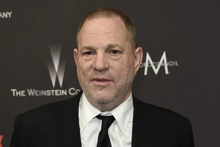 FILE – In this Jan. 8, 2017, file photo, Harvey Weinstein arrives at The Weinstein Company and Netflix Golden Globes afterparty in Beverly Hills, Calif. On Sunday, Weinstein, the subject of multiple allegations of sexual assault and misconduct, was a punchline at the Globes