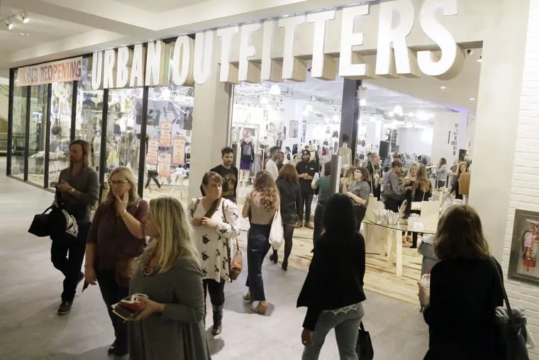 The Urban Outfitters store at King of Prussia Mall at its October 2016 reopening. Parent company Urban Outfitters Inc. clustered of four of its brands on the mall’s second level.