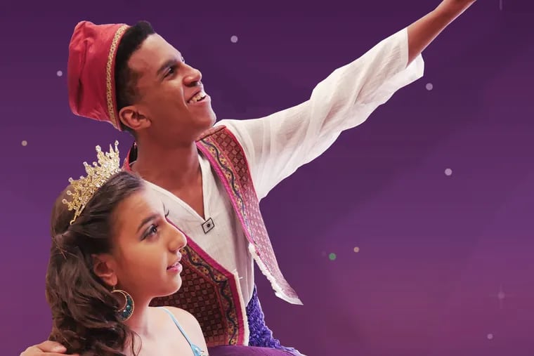 Domenica Passio and Immanuel Rimmer in "Disney's Aladdin Jr.; at the Walnut Street Theatre Sept. 22 – 30 in a WST for Kids production.