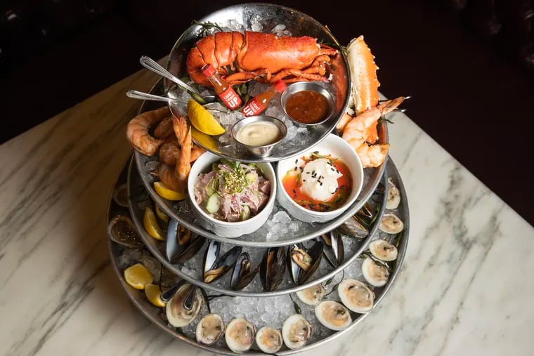The grand seafood tower at the Loch Bar.