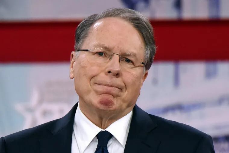 NRA executive vice president and CEO Wayne LaPierre speaks during the Conservative Political Action Conference on Thursday in National Harbor, Md.