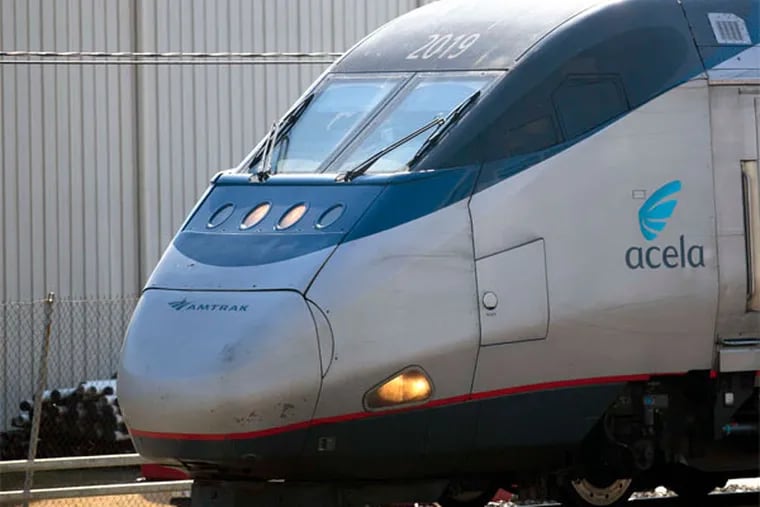 Even the more-expensive and faster Acela trains had unsatisfactory on-time performances in 2013 and this year. (Andrew Harrer / Bloomberg News)
