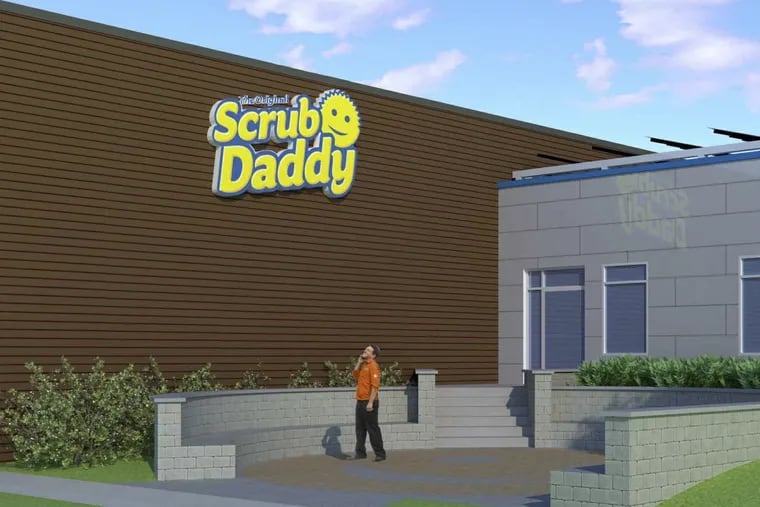 Artist's rendering of Scrub Daddy's new headquarters in Pennsauken after renovations.