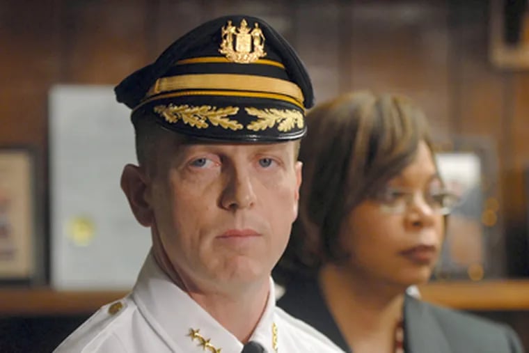 Police Chief Scott Thomson, who has endured massive layoffs. "He's had to change the way he polices," said one official. (Tom Gralish / Staff Photographer)