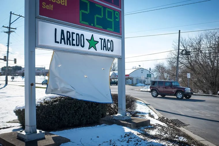 Still under construction, the Laredo Taco Co. prepares to join the Sunoco gas station on Gap Newport Road in Avondale.