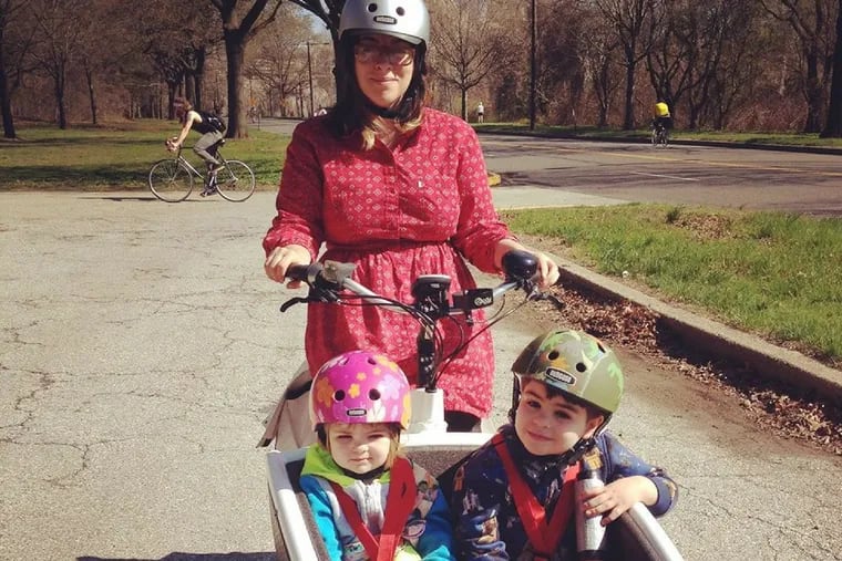 Dena Ferrara Driscoll bikes regularly with her family. She believes that Philly needs to do more to protect riders and avoid tragedies like Monday’s deadly accident at 11th and Spruce Streets.