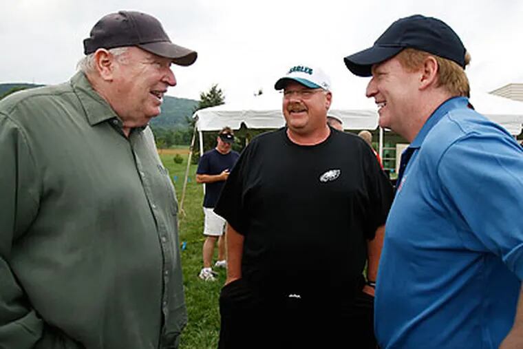 NFL commissioner Roger Goodell visited Eagles training camp yesterday. (David Maialetti/Staff Photographer)