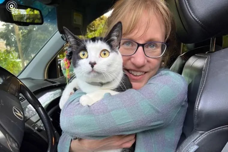 Elizabeth Shea, seen here in 2020 with her cat, Maple, was killed April 10 inside her home in Springfield Township, according to prosecutors.