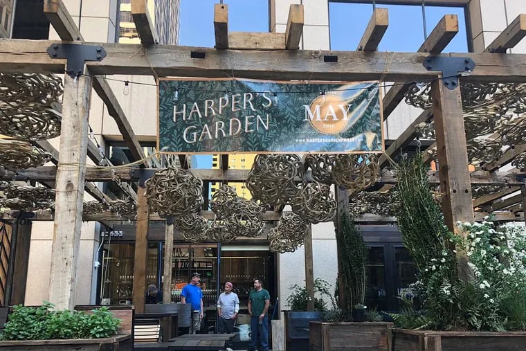 Harper’s Garden, under construction on May 9, 2018.