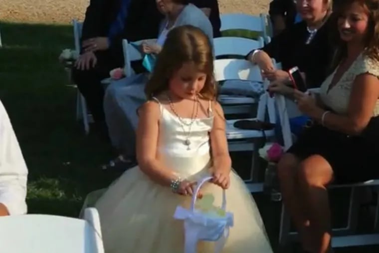 Kayden Mancuso at her mother Kathryn's wedding to Brian Sherlock in 2016.