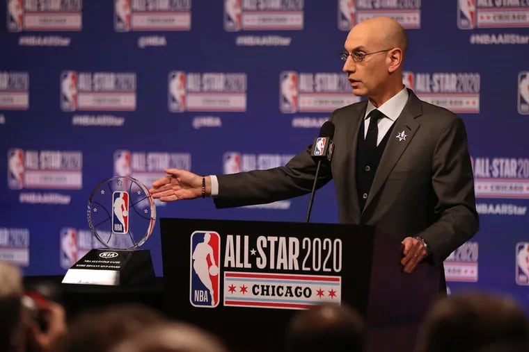 NBA Commissioner Adam Silver, pictured during All-Star weekend back in February, talked Monday about the hopes and concerns surrounding the 2020-21 season. (Chris Sweda/Chicago Tribune/TNS)